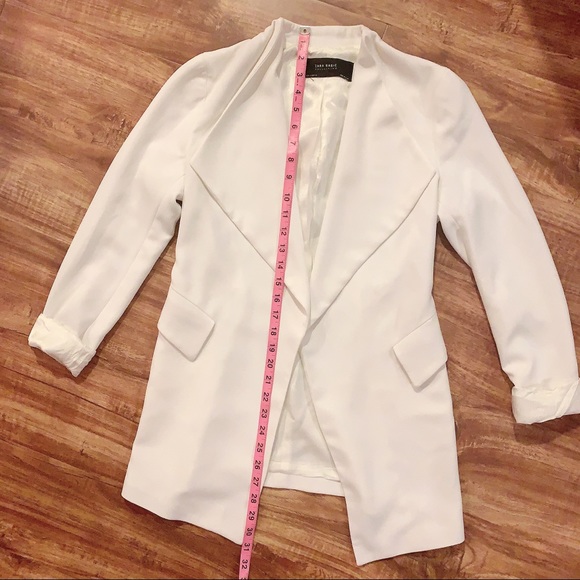 Zara Basic White Jacket/Cardigan - Picture 2 of 5